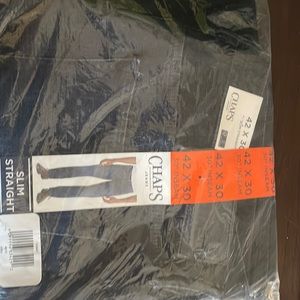 I have 2 pairs of Chaps mens jeans size 42x30. Brand new never worn.